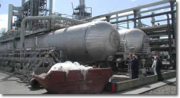 Desalter tanks that have been coated intally with Heatshield Special