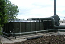 A biofilter and a carbon filter unit