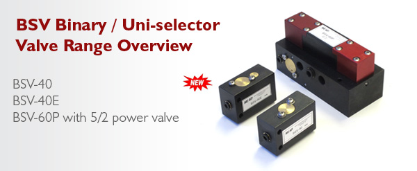 BSV Binary / Uni-selector Valve Range Overview