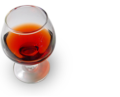 Picture of a glass of Cognac.