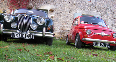 Mark II Jaguar and Fiat 600 Arbath Photo